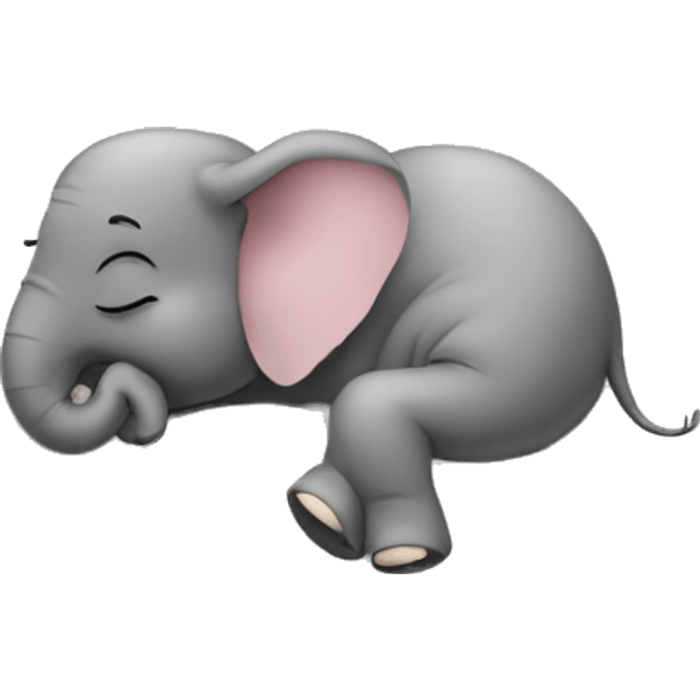 elephant sleeping on clouds emoji