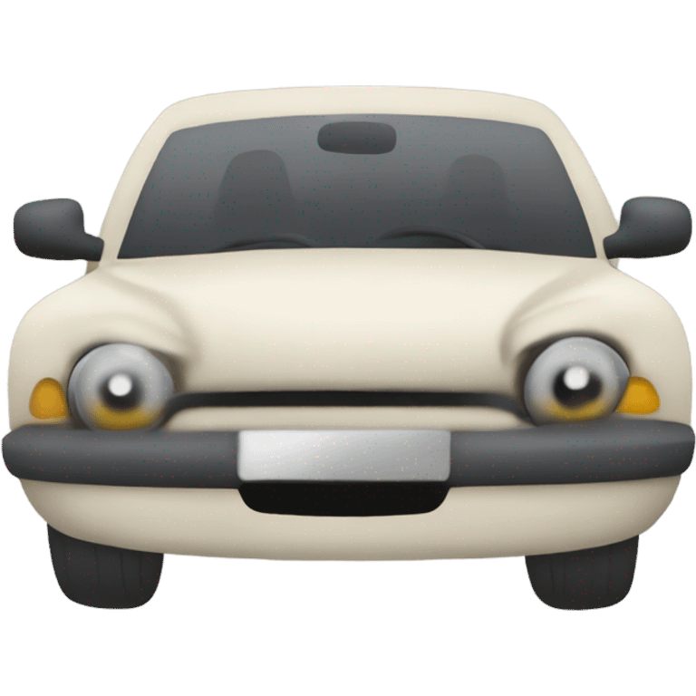 Car with disheveled British people driving emoji