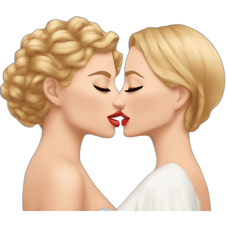 taylor swift and doja cat kissing emoji