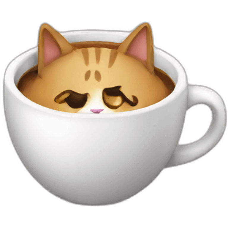 cat coffee emoji