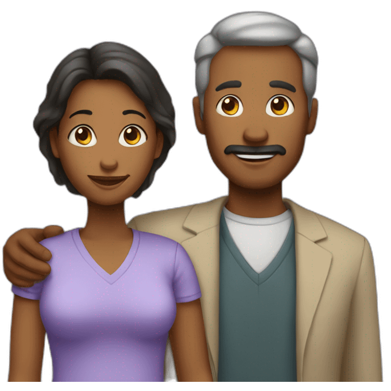 Father and her mother  emoji