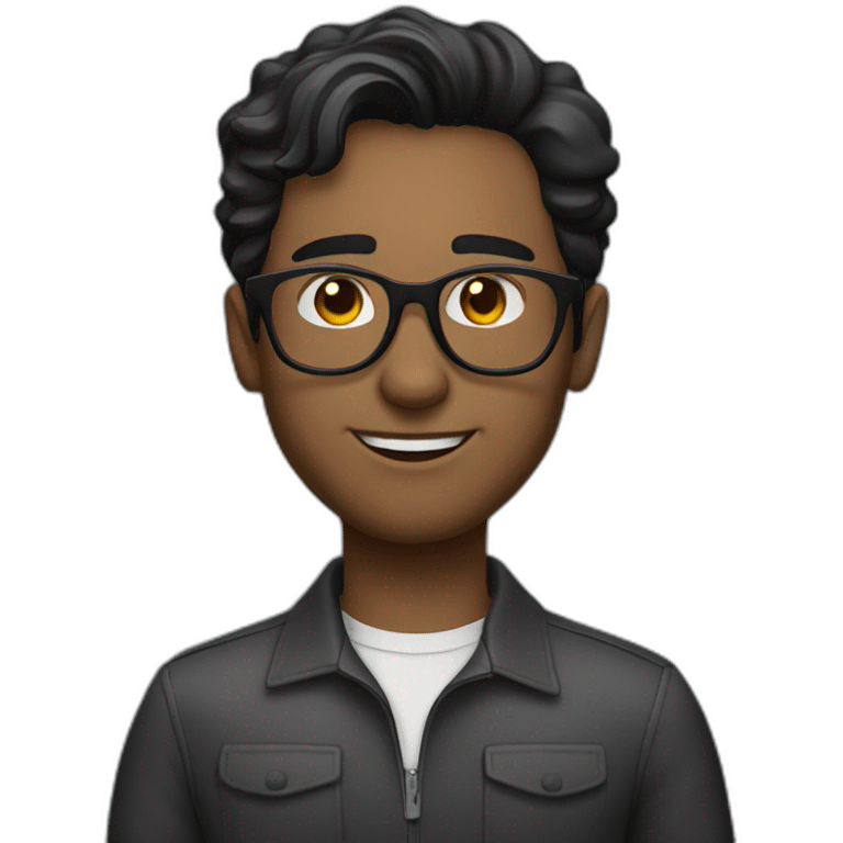 Slightly dark handsome man, black hair, holden eyewear emoji