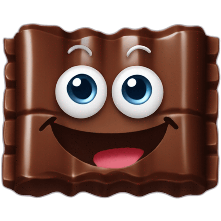 smiling chocolate bar emoji