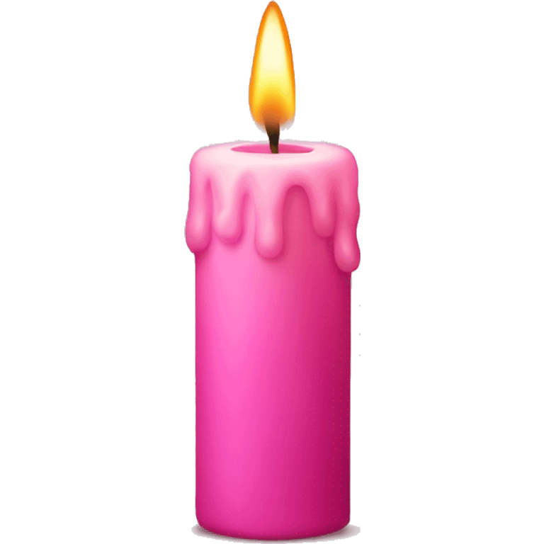 Pink candle emoji