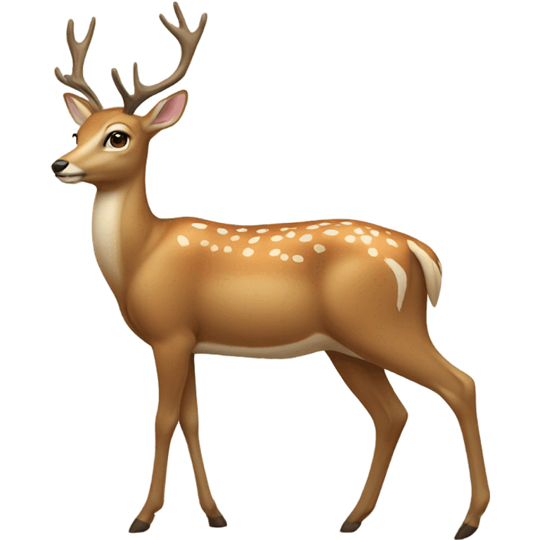 Realistic female deer: standing emoji