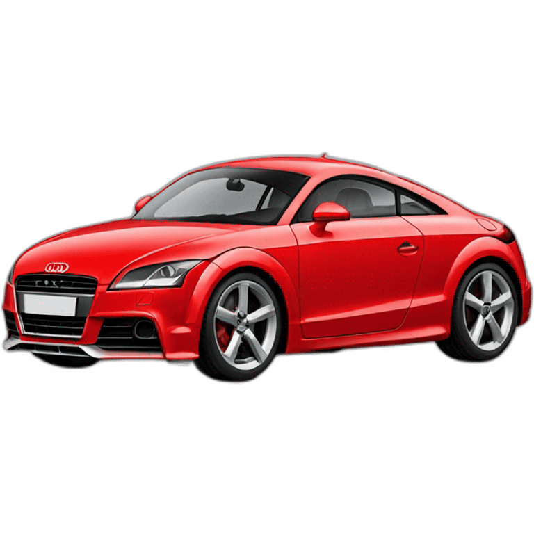 Red Audi TT car front side view emoji