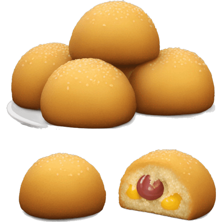 Sicilian food, open arancino hyper realistic  emoji