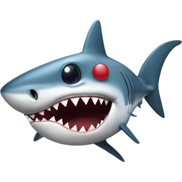 shark with a clown nose and top hat emoji