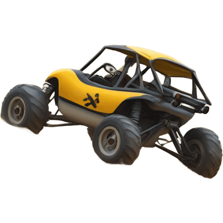 Dune buggies coming down a mountain emoji