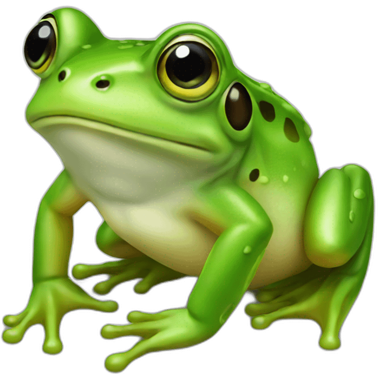 Green frog emoji