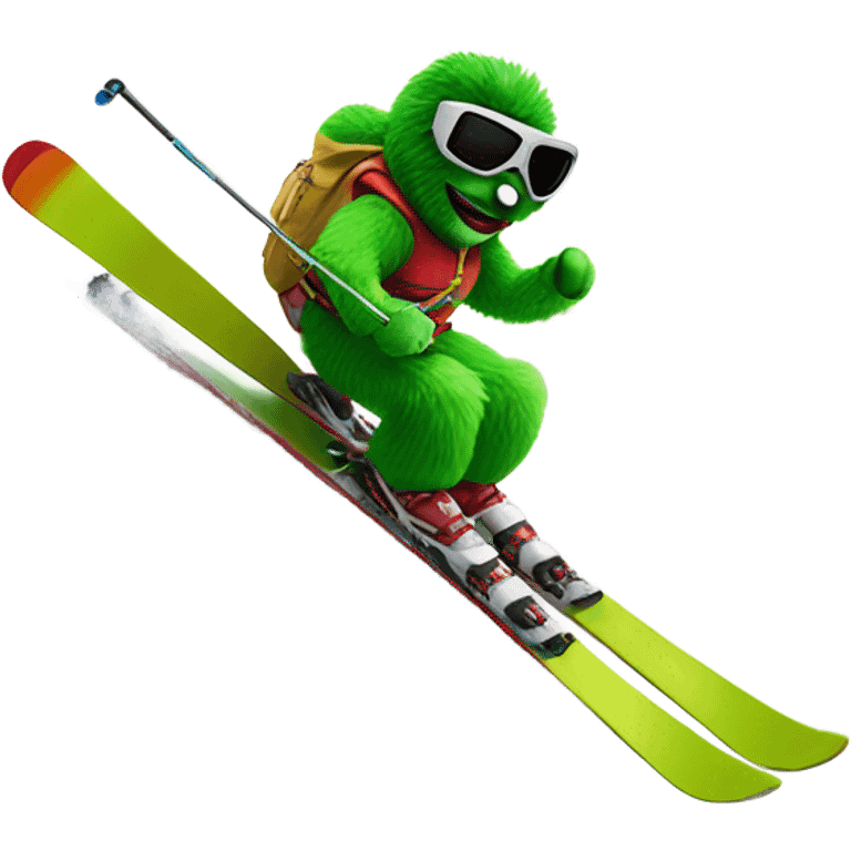 Philly phanatic on skis emoji