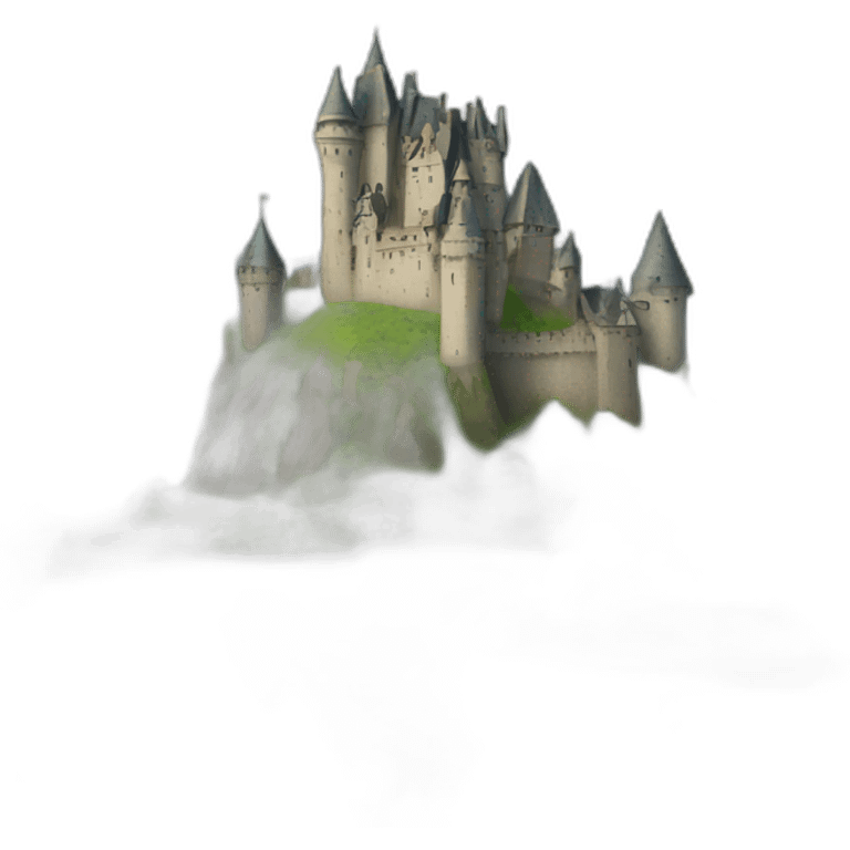 Castle with lake around emoji