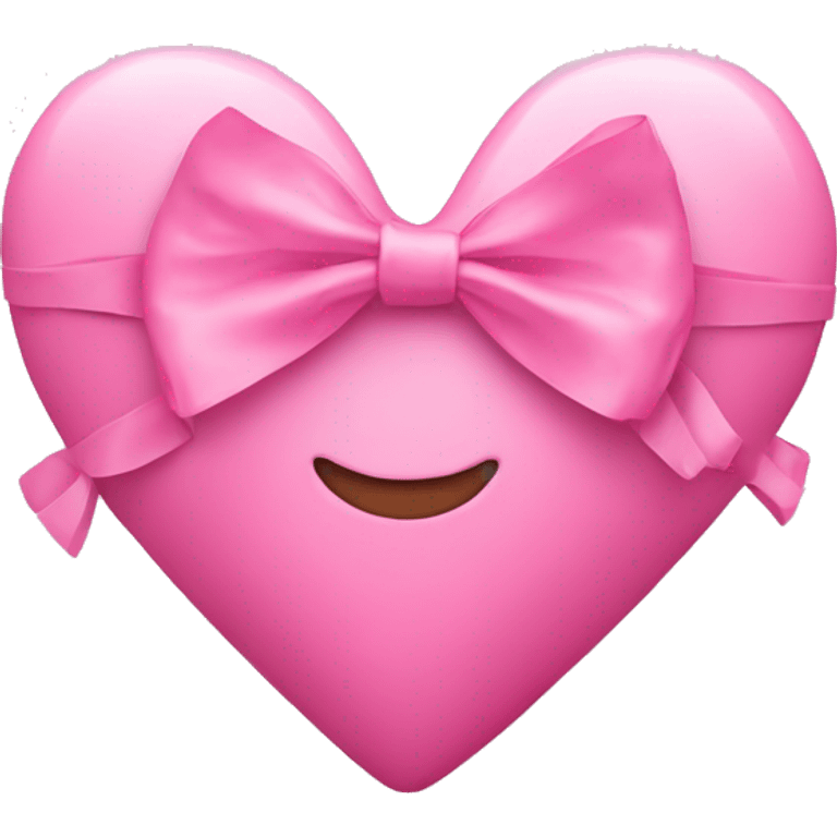 pink heart with bows all over it emoji