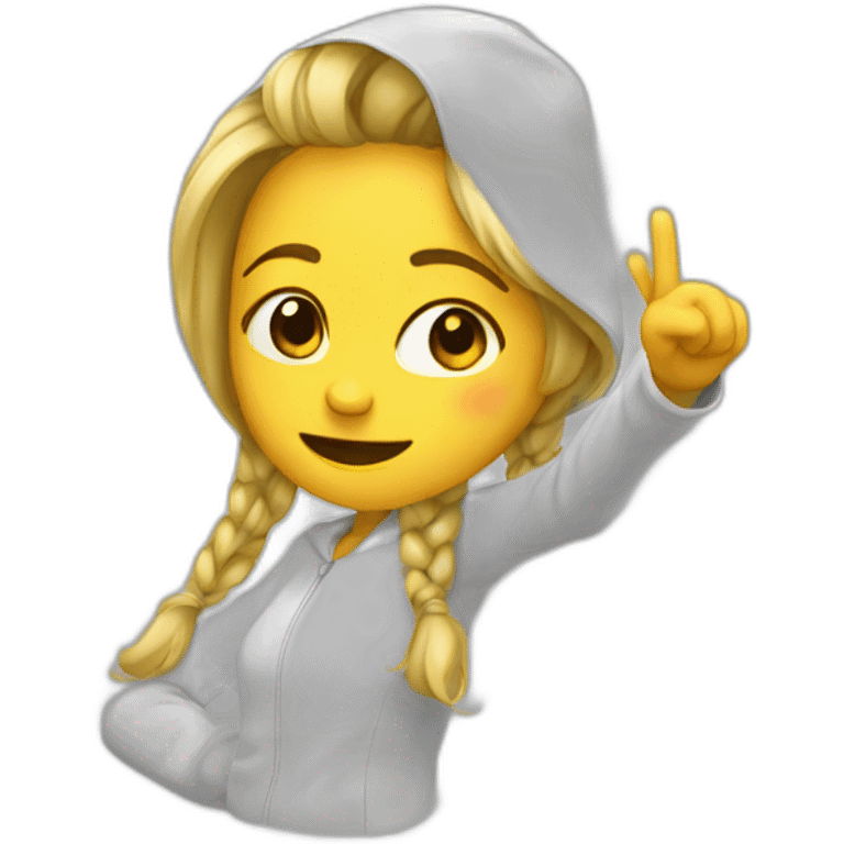 Fille dab emoji