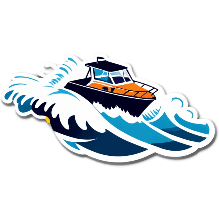 recreational boat in waves emoji