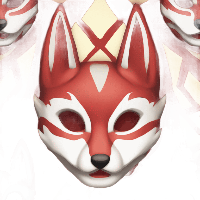 Red Kitsune mask wow face emoji