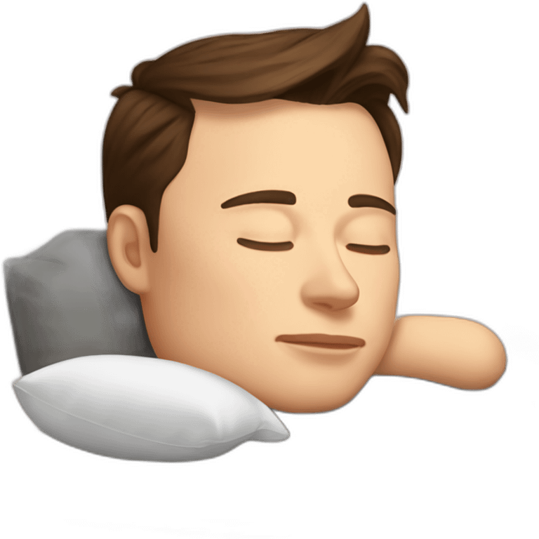 Elon Musk sleeping emoji