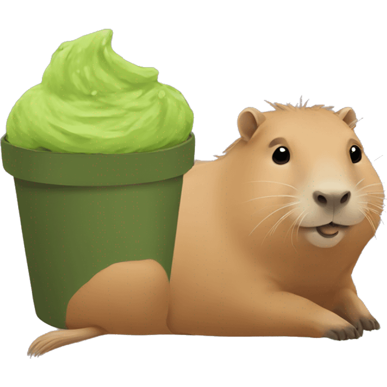 capybara and matcha emoji