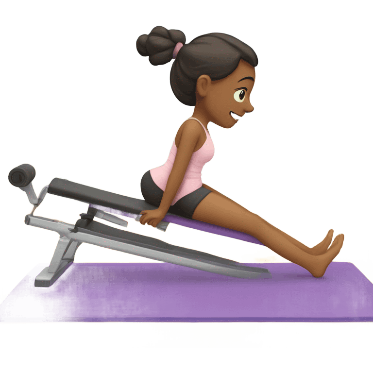 a girl in a pilates mat  emoji