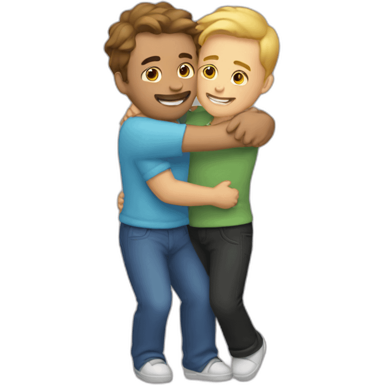 Gay hug emoji