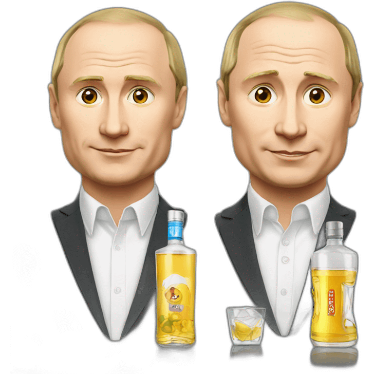 Putin and vodka emoji