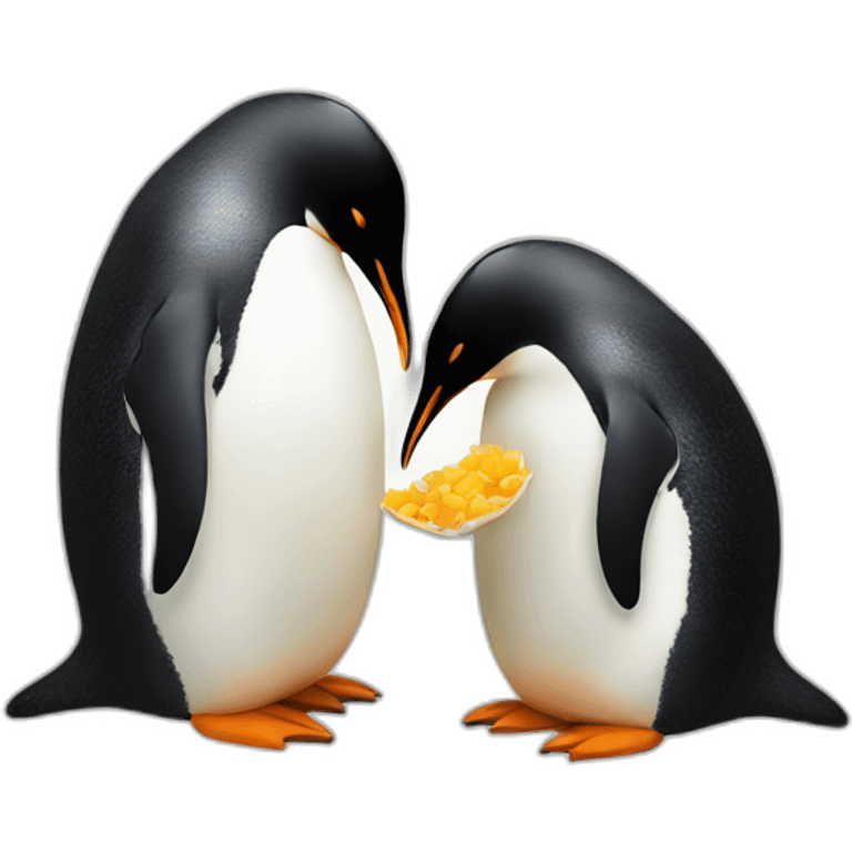 penguin eating another penguin emoji