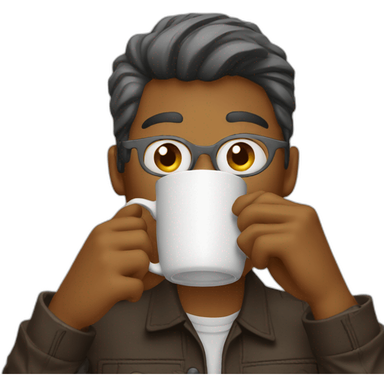 photographer drinking coffee emoji