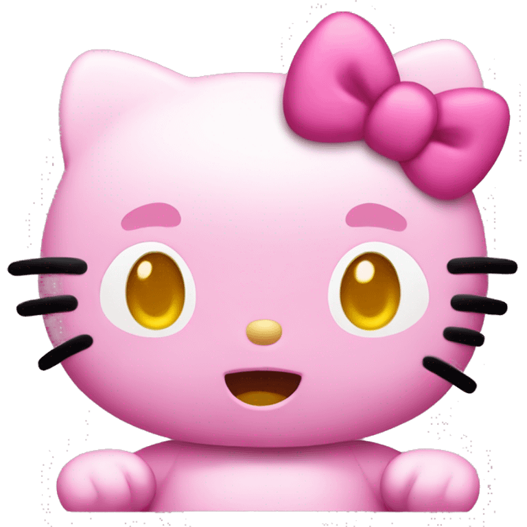 hello kitty pink vey disgusted emoji