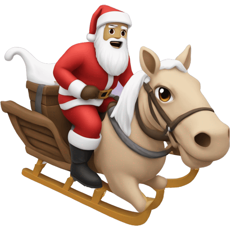 santa clause riding in the slay  emoji