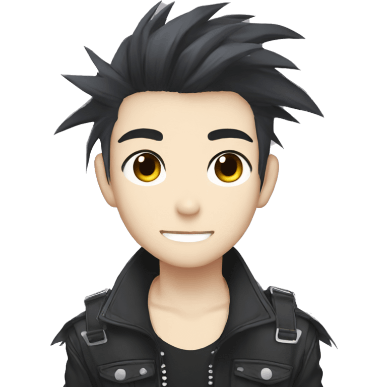 Cute Edgy Attractive Asian Anime Punk Male Character emoji