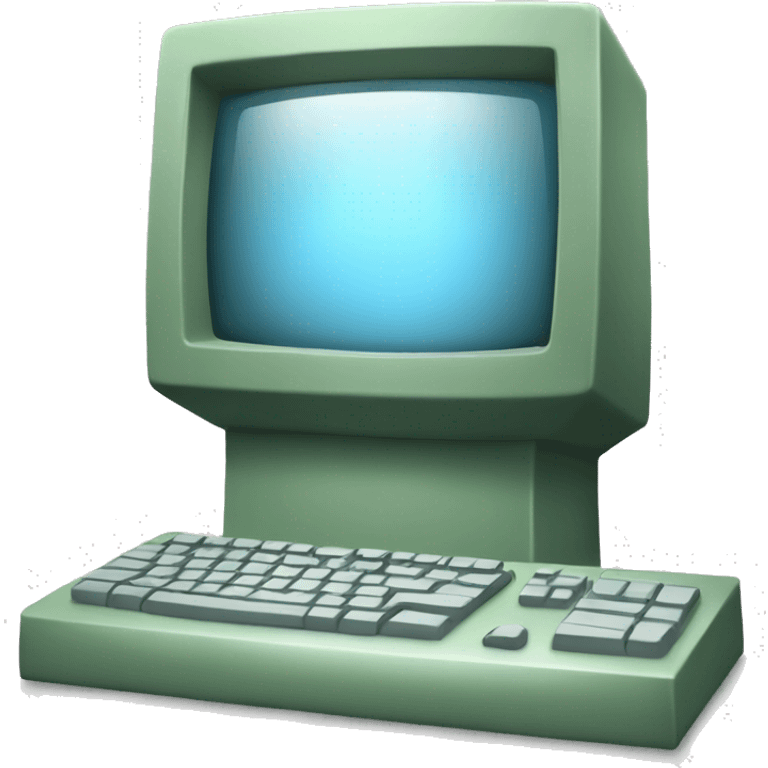 Sage green modern computer  emoji