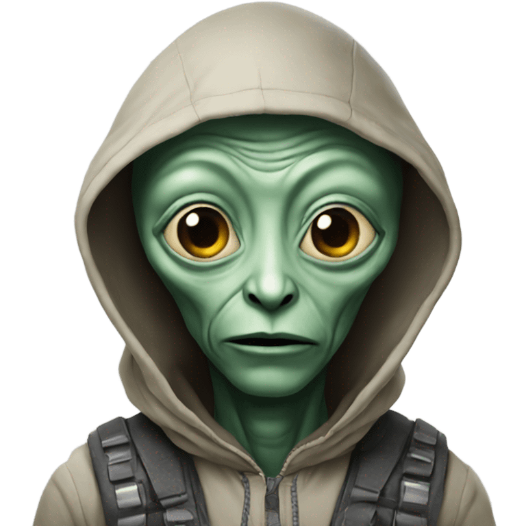 Realistic alien  emoji