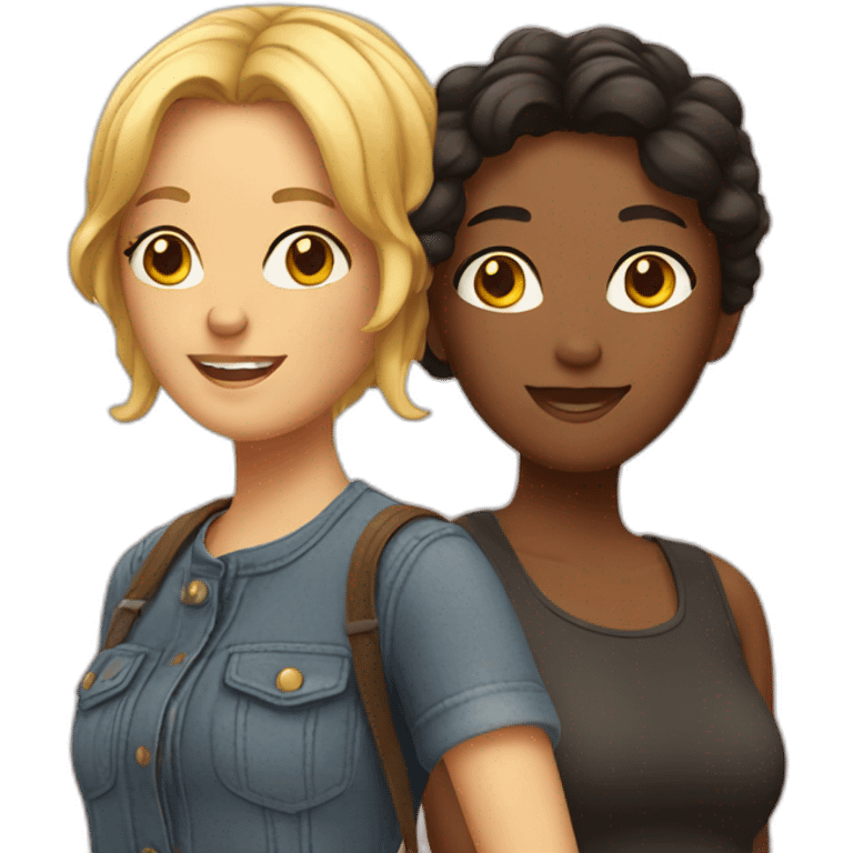 two lesbian friends emoji