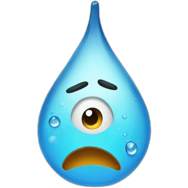 water-drop sad emoji