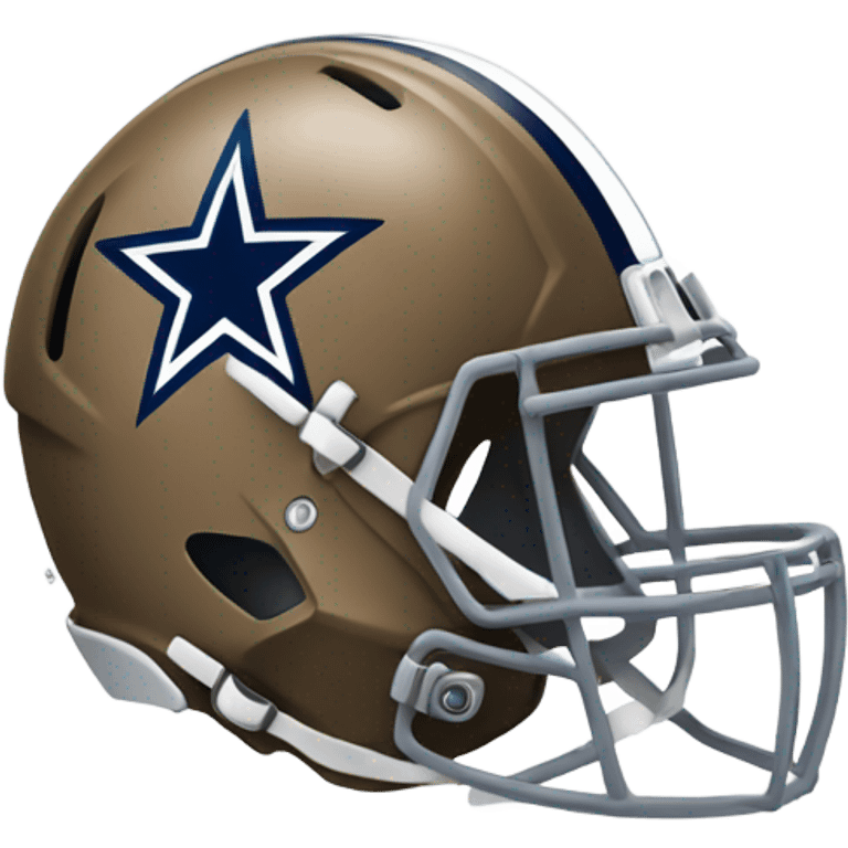 Dallas Cowboys helmet with star emoji