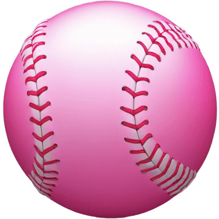 Pink baseball emoji