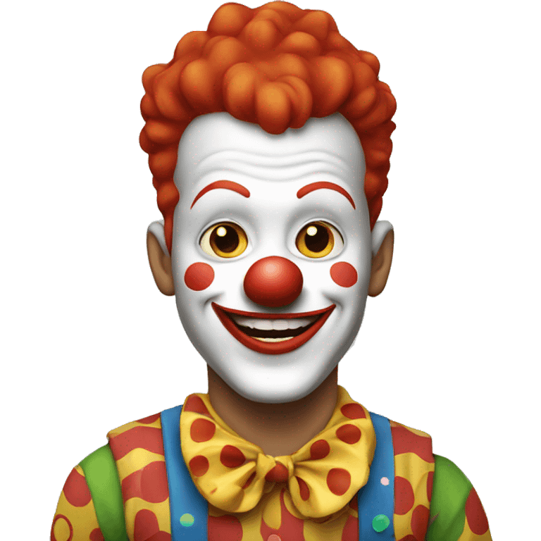 Smiling clown with red hair emoji