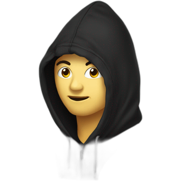 hacker hoodie black emoji