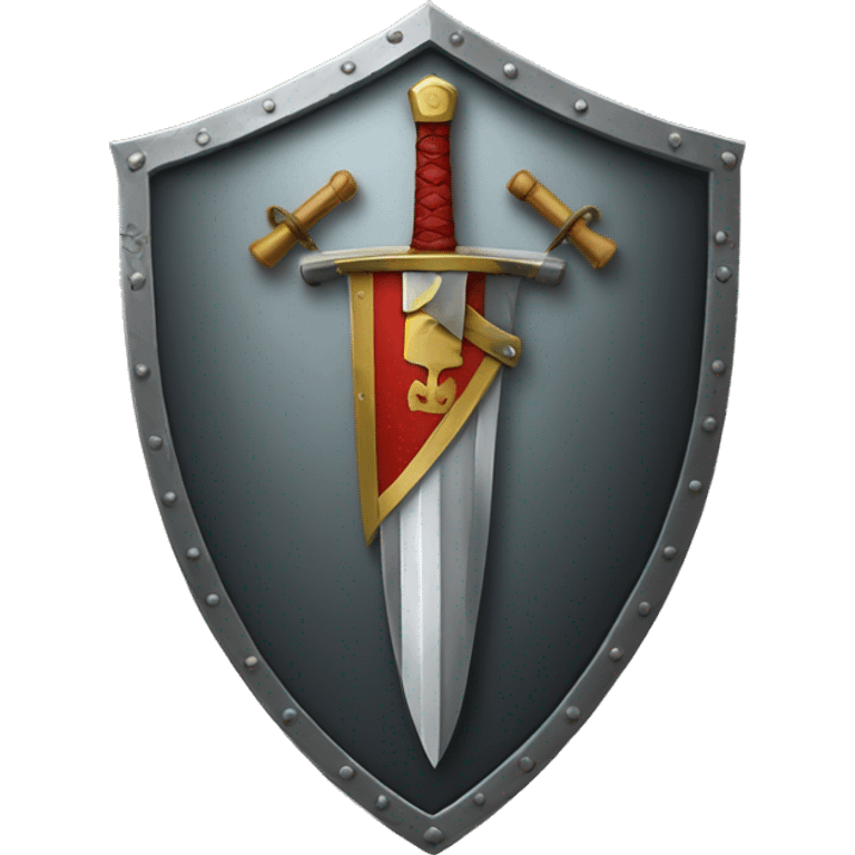 Sword on the background of a shield emoji