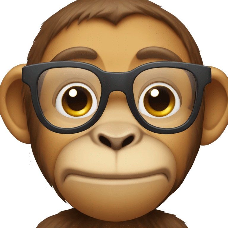 cute monkey face with eyewear emoji