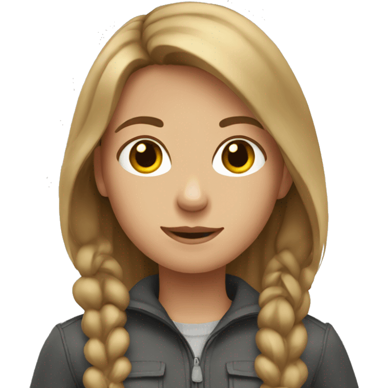 girl with brown/blond hair outdoors emoji