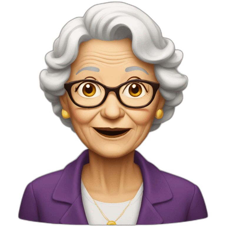 Old cool lady emoji