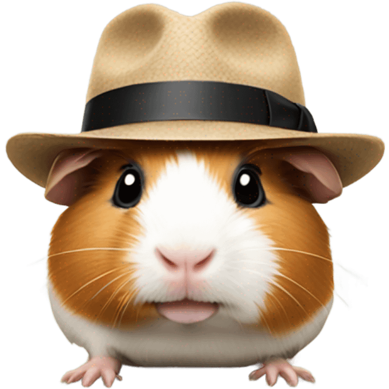 guinea pig wearing fedora emoji