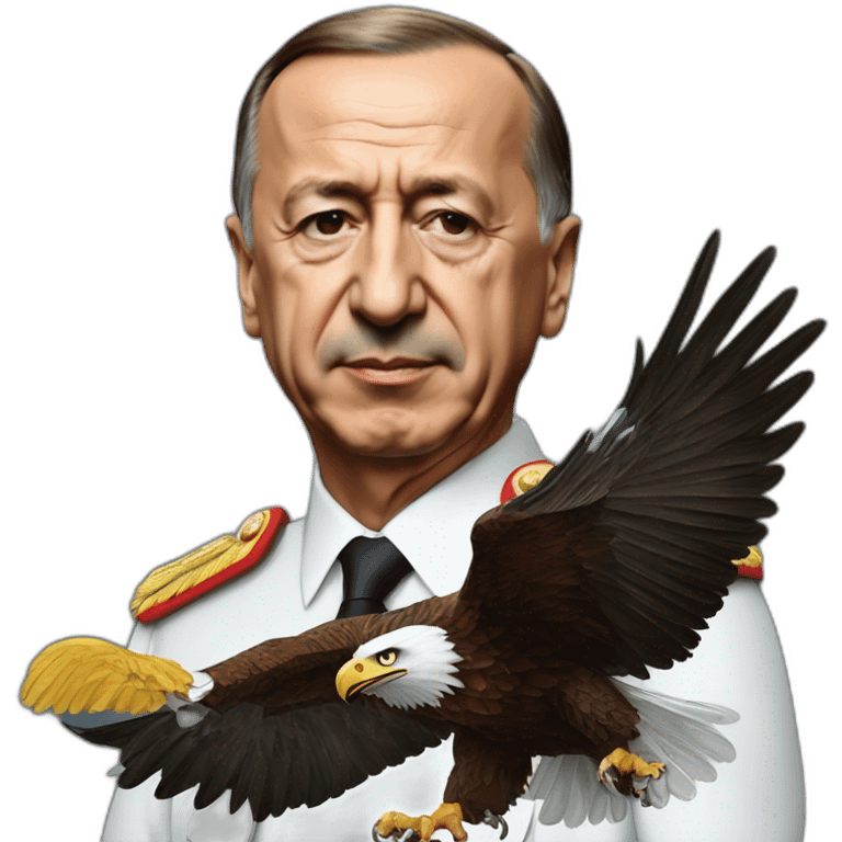 Recep Tayyip Erdoğan under an eagle emoji