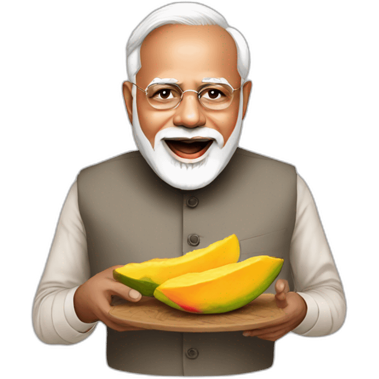 PM Modi eating mango emoji