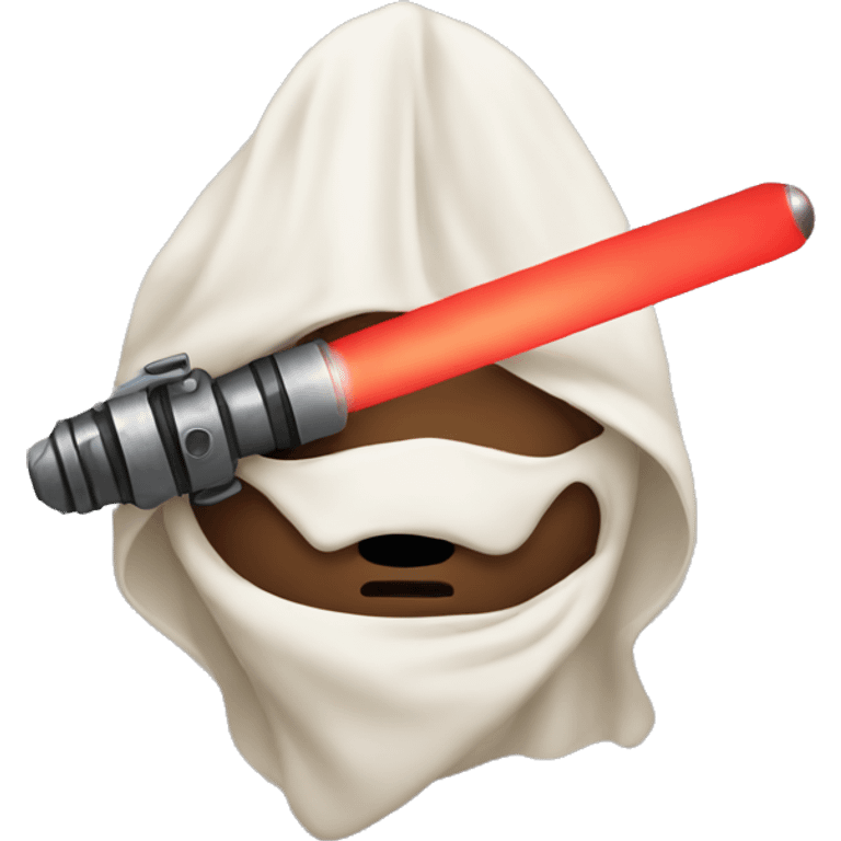 Poo with lightsaber emoji