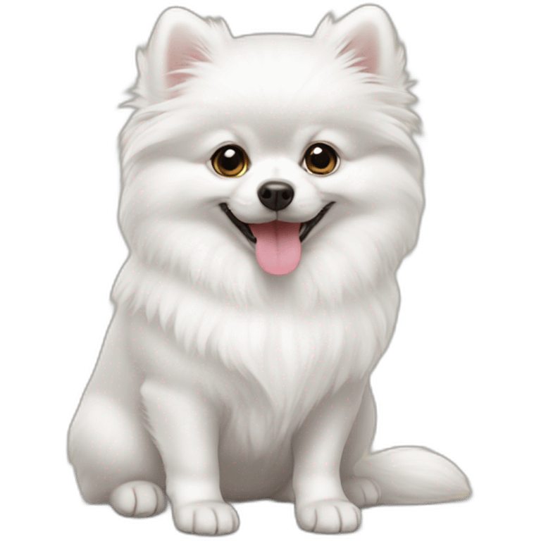 White pomeranian puppy emoji