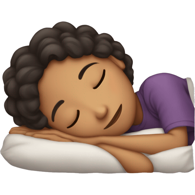 Hispanic girl sleeping  emoji