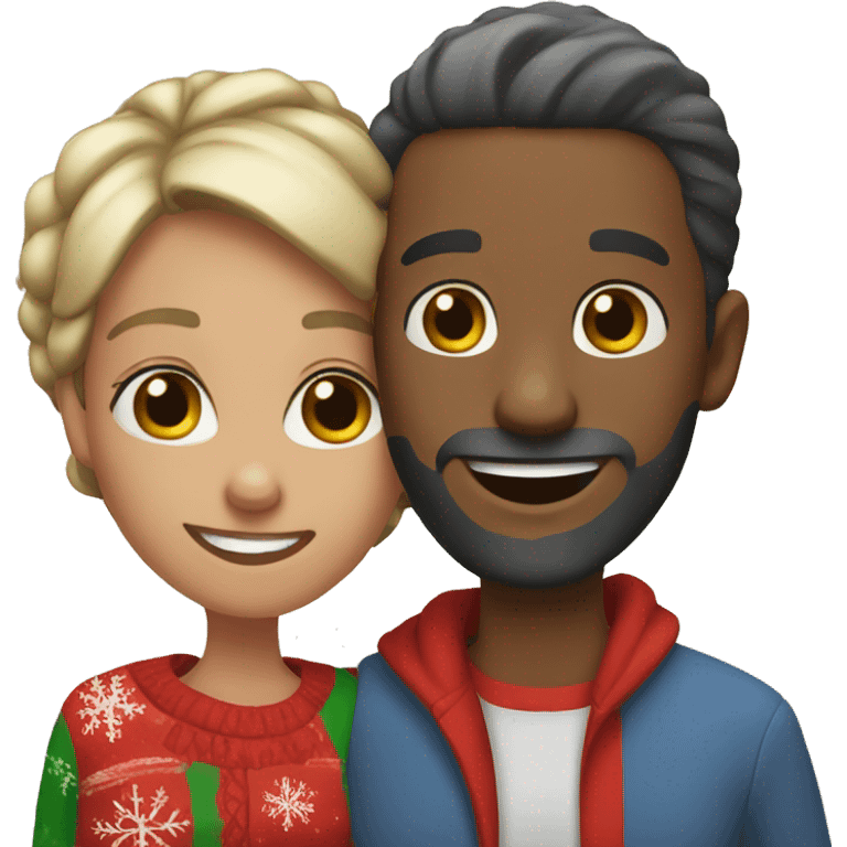 Couple christmas emoji