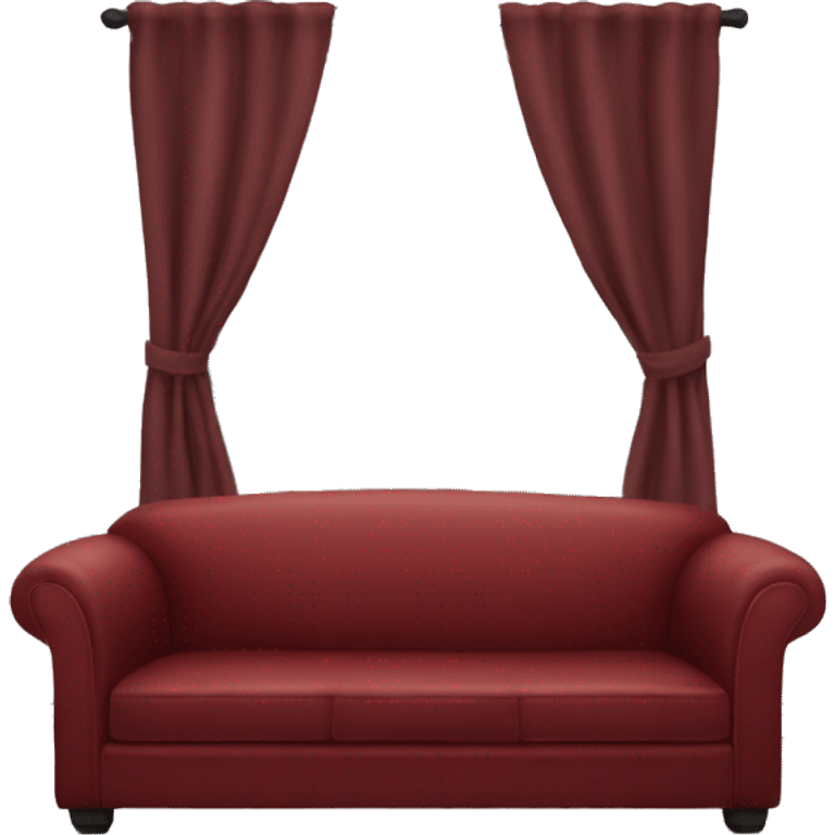 Dark red couch cozy emoji